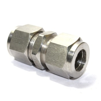 SS Union Equal Straight Connector Compression Double Ferrule OD Fitting Stainless Steel 304